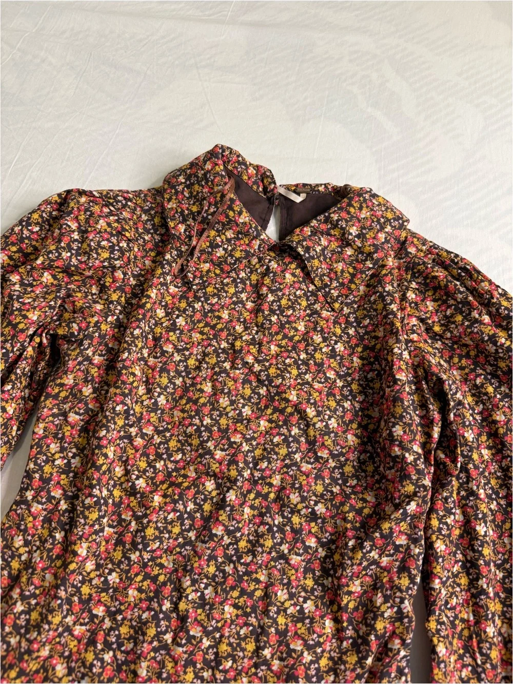 Floral Puff-Sleeve Mini Dress - Pink Floral